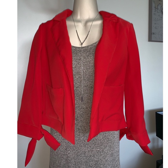 Ava Red Boxy Blazer - Picture 4 of 8